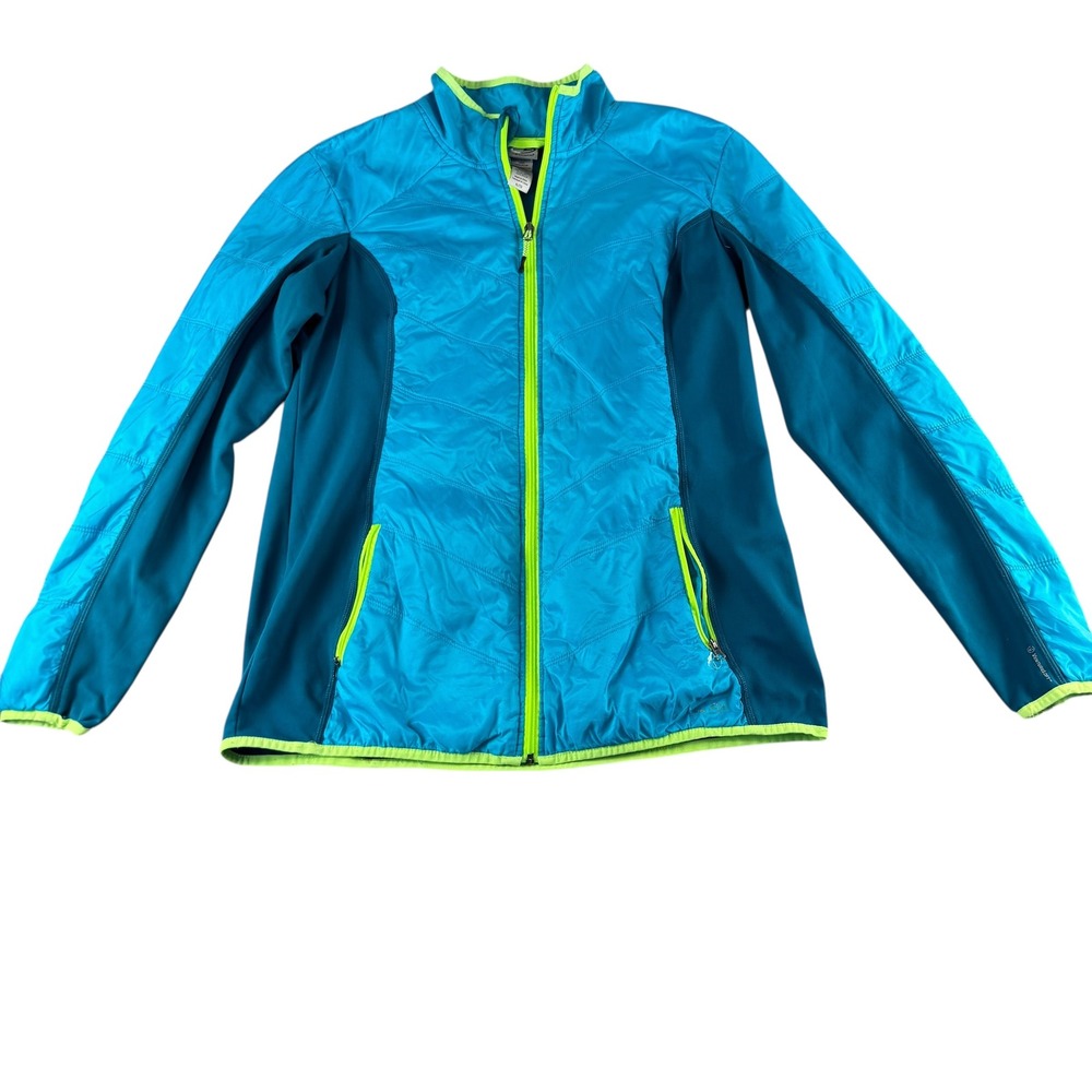 C9‎ by Champion Womens Hybrid Quilted Softshell Jacket Blue Green XL XL/TG